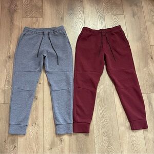 American Eagle Outfitters Men’s Medium Blue and Maroon Fleece Joggers Pants